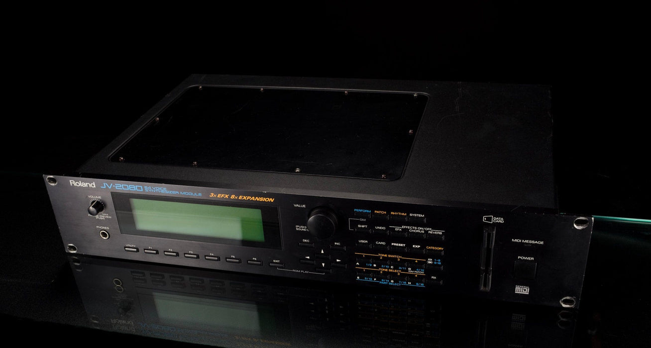Pre Owned Roland JV2080 64-Voice Synthesizer Rack Unit With Pop Library Expansion Card
