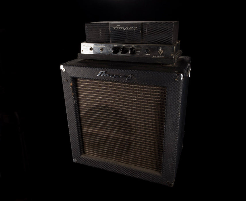 Used Vintage Ampeg Portaflex SB-12 Bass Guitar Amplifier Head And 1x12 Cabinet