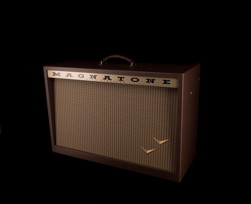 Pre Owned Magnatone Twilighter Stereo 2x12 Brown Guitar Amp Combo