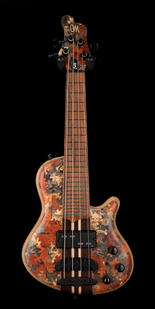 Mayones Cali4 Bass 17.5" Scale Swamp Ash Body Triskelion Top (2) Natural Matt Finish with Case