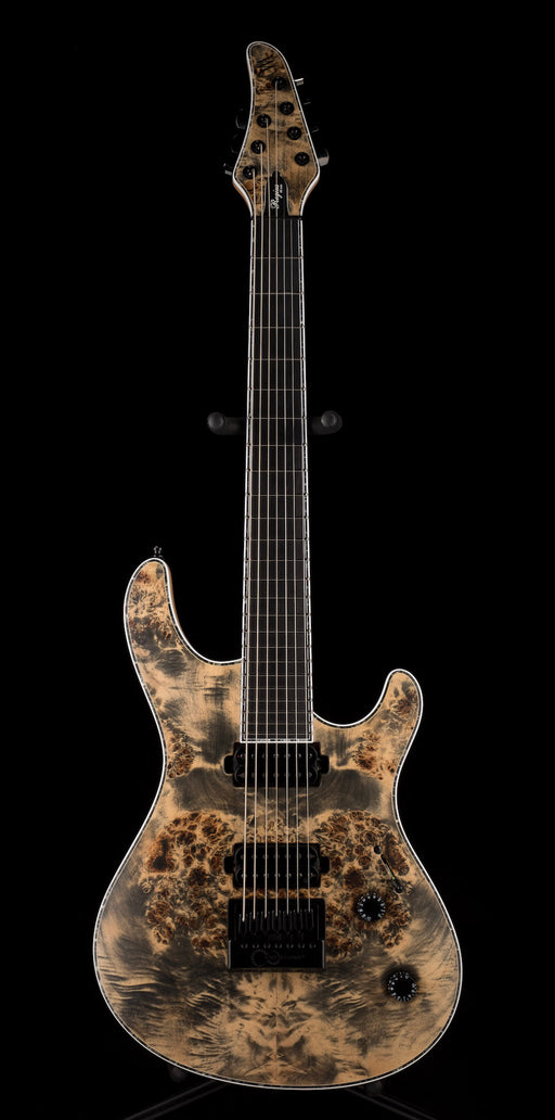 Mayones Regius 4Ever 7 String 3A Grade Eye Poplar Top Black Feather Satine Finish