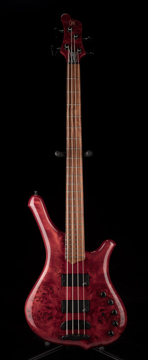 Mayones Comodous 4 String Bass Guitar Poplar Top Liquid Red Gloss Finish