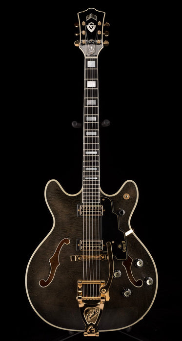 Pre Owned Vintage 1969 Guild Starfire VI Stereo with Bigsby Ebony Grain with OHSC - Jeffrey Foskett Collection