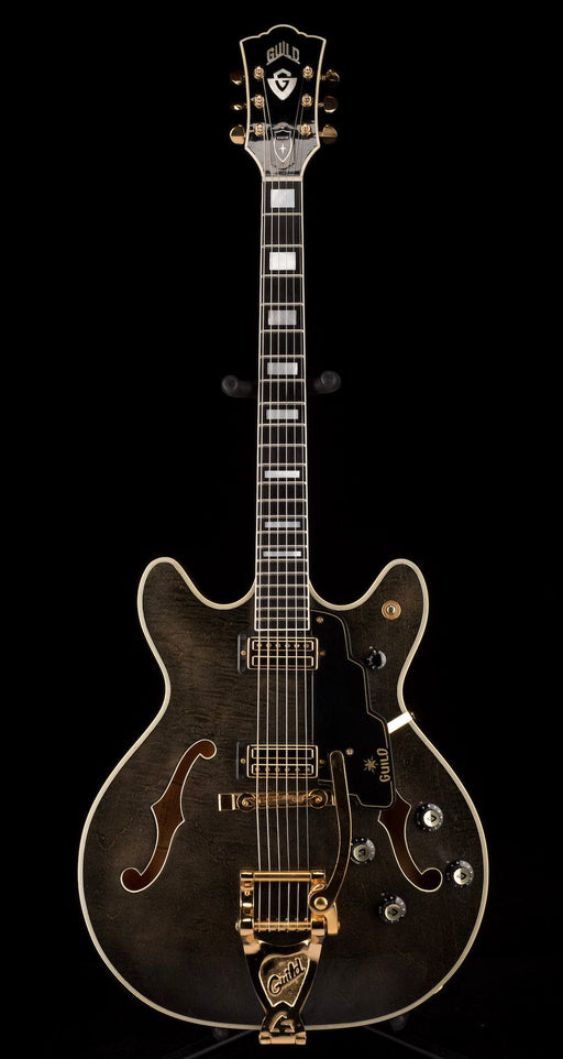 Pre Owned Vintage 1969 Guild Starfire VI Stereo with Bigsby Ebony Grain with OHSC - Jeffrey Foskett Collection