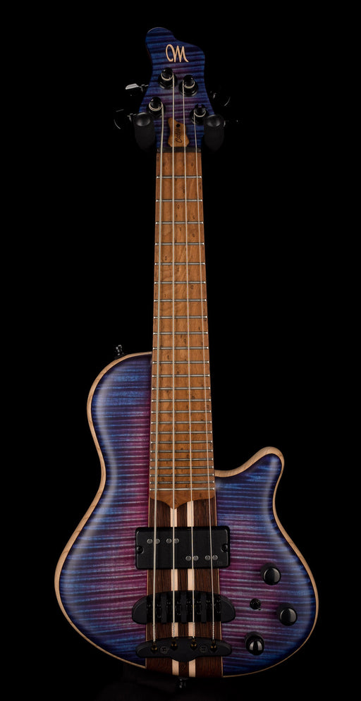 Mayones Cali4 Bass 17.5" Scale 3A Flamed Maple Top/Swamp Ash Body UVB Burst Finish with Case