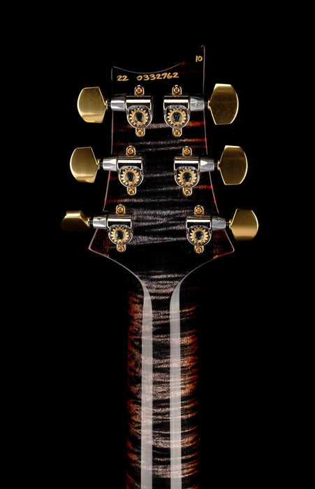 PRS Core Custom 24 Quilted Maple 10 Top Stained Flame Maple Neck Custom Color Charcoal Cherry Burst with Case