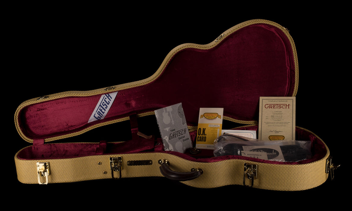 Gretsch Custom Shop Masterbuilt G6128CS 1954 Duo Jet NOS Brazilian Rosewood Curly Maple Walnut Stain