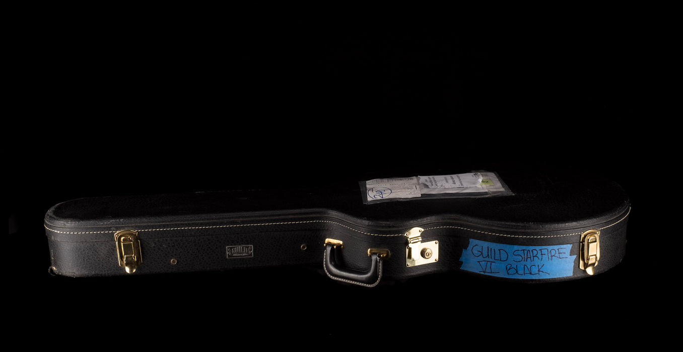 Pre Owned Vintage 1969 Guild Starfire VI Stereo with Bigsby Ebony Grain with OHSC - Jeffrey Foskett Collection