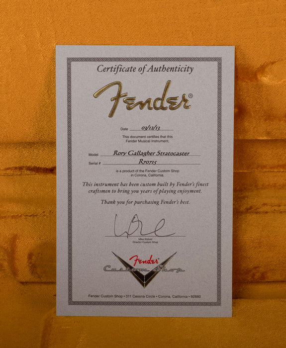 Used 2013 Fender Custom Shop Rory Gallagher Strat Electric Guitar