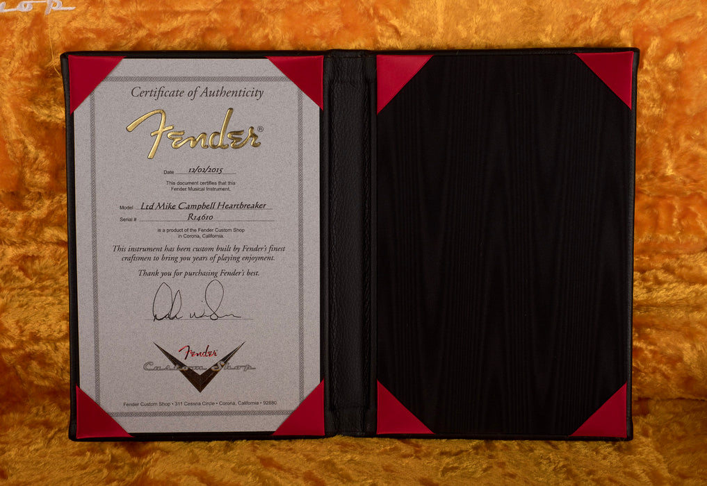 Pre Owned '15 Fender Custom Shop Limited Edition Mike Campbell Heartbreaker Masterbuilt Dale Wilson Broadcaster