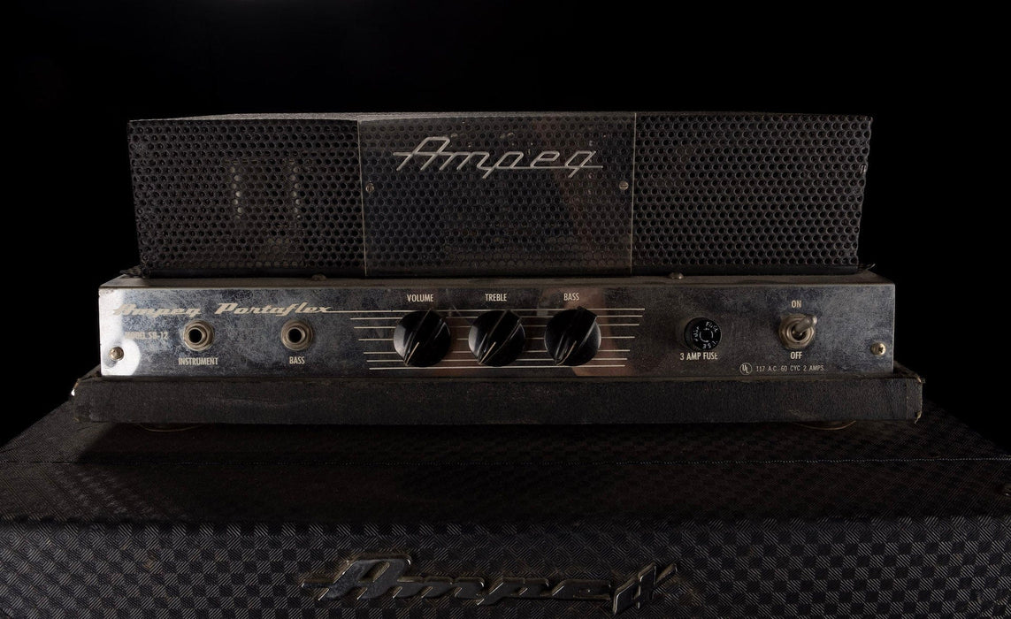 Used Vintage Ampeg Portaflex SB-12 Bass Guitar Amplifier Head And 1x12 Cabinet