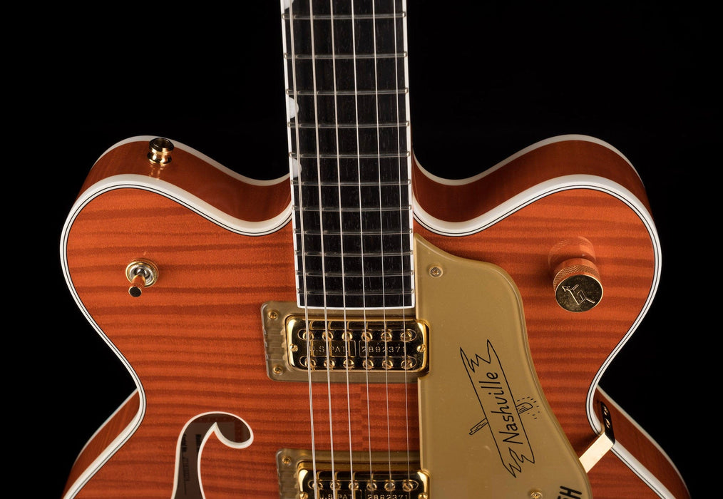 Used 2017 Gretsch G6620TFM Nashville Orange Flame with OHSC