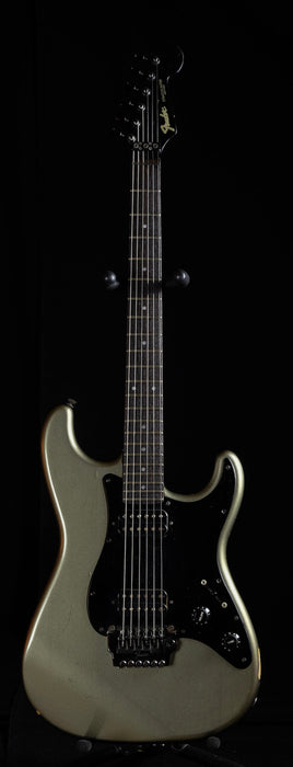Used 1980s Fender Boxer Series Strat HH Pewter Electric Guitar With OHSC