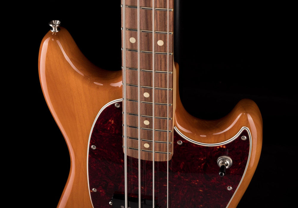 Used Fender Player Mustang Bass PJ Pau Ferro Aged Natural with Gig Bag