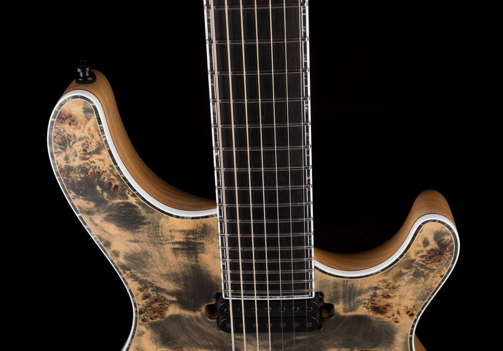 Mayones Regius 4Ever 7 String 3A Grade Eye Poplar Top Black Feather Satine Finish