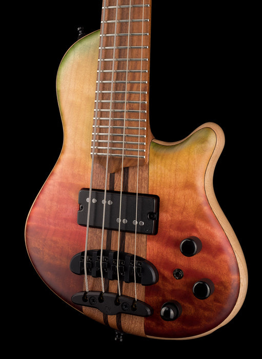 Mayones Cali4 Flame 3A Maple Top Custom Color Trans Rainbow Matt Finish with Case 