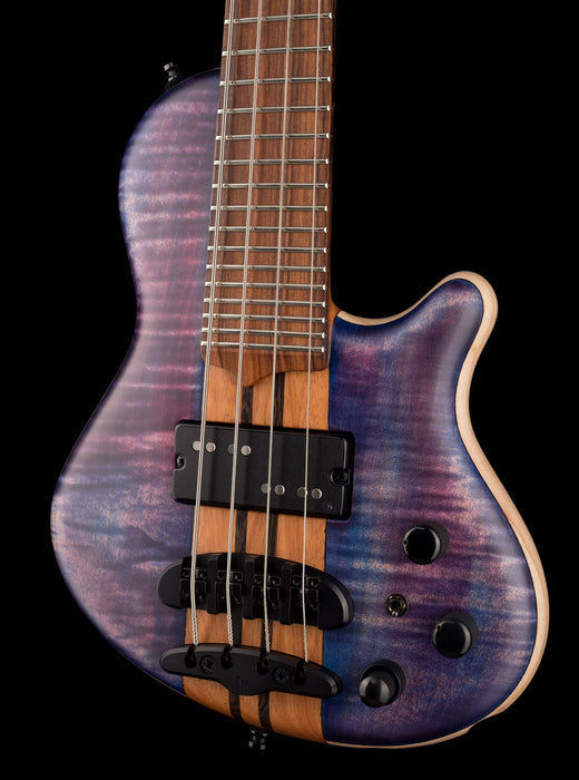 Mayones Cali4 Flame Maple Top Custom Color Trans Purple Matt Finish with Case