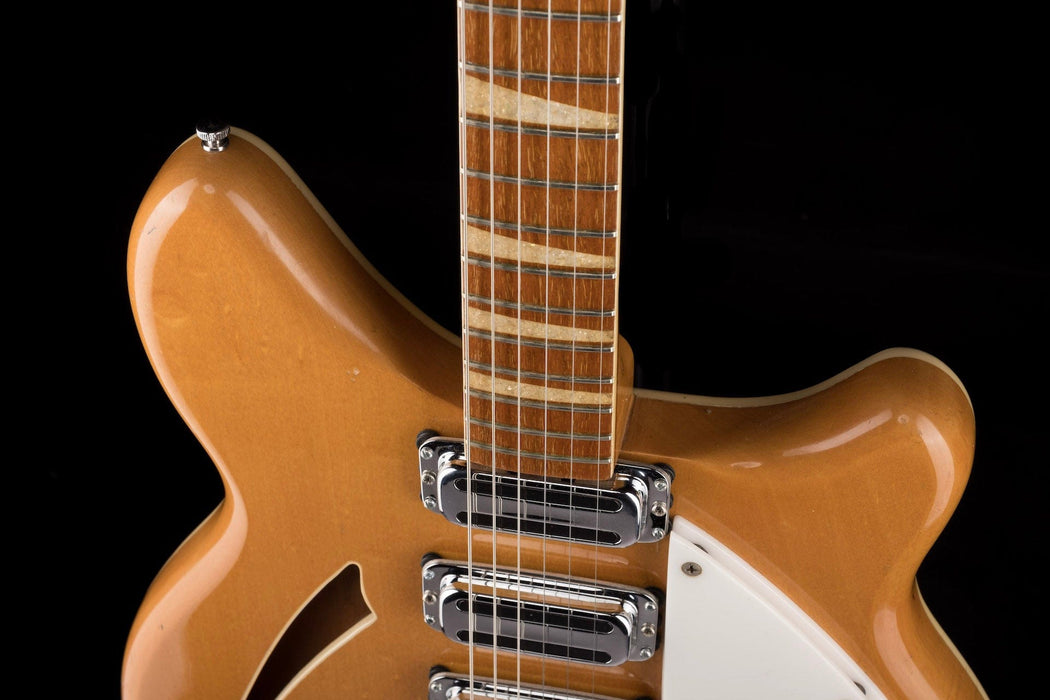 Vintage 1968 Rickenbacker 370/6 Maple Glo With New Silver Vintage-Style HSC