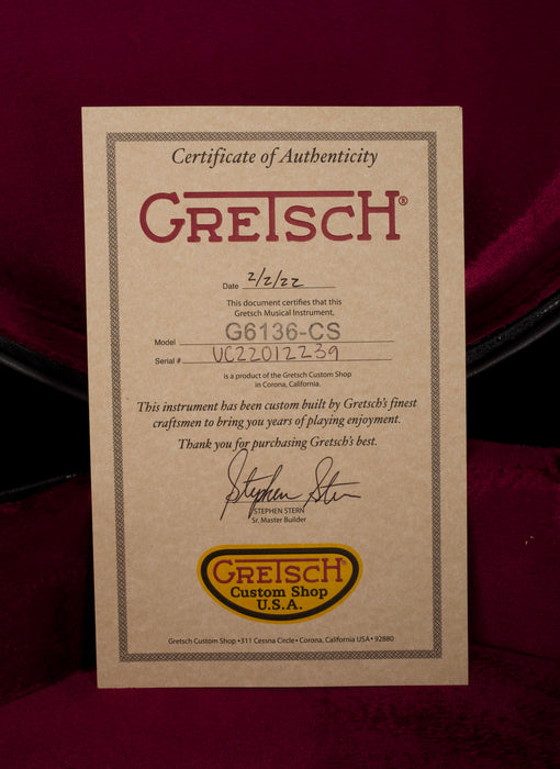 Gretsch Custom Shop Masterbuilt Stephen Stern G6136CS 1962 Seafoam Falcon Doublecut Closet Classic