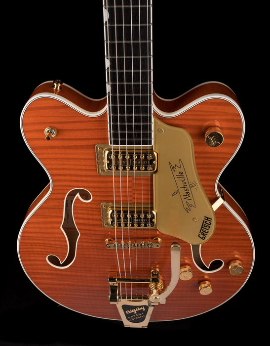 Used 2017 Gretsch G6620TFM Nashville Orange Flame with OHSC