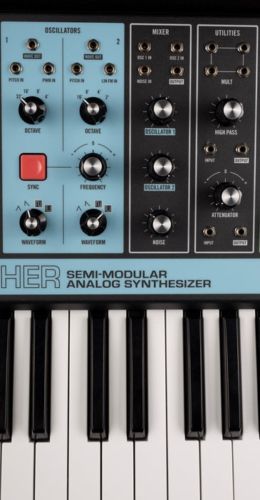 Pre Owned Moog Grandmother Semi-Modular Analog Synthesizer and Step Sequencer Keyboard