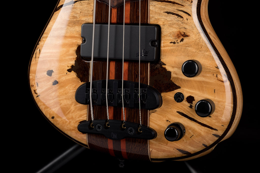 Mayones Cali4 Bass Mahogany Body Burl Maple Top Macassar Ebony Board 5pc Wenge Neck Sunburst Gloss Cali 4