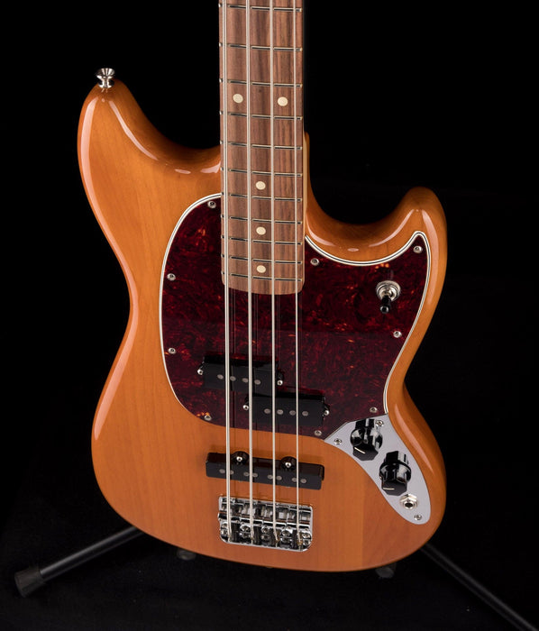 Used Fender Player Mustang Bass PJ Pau Ferro Aged Natural with Gig Bag