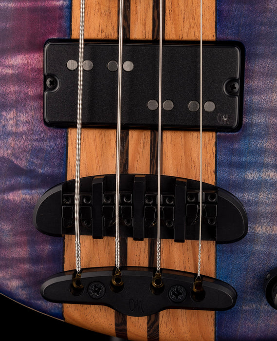 Mayones Cali4 Flame Maple Top Custom Color Trans Purple Matt Finish with Case