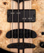 Mayones Cali4 Lined Fretless Bass Buckeye Burl Top Swamp Ash Back Ebony Board w/ Case