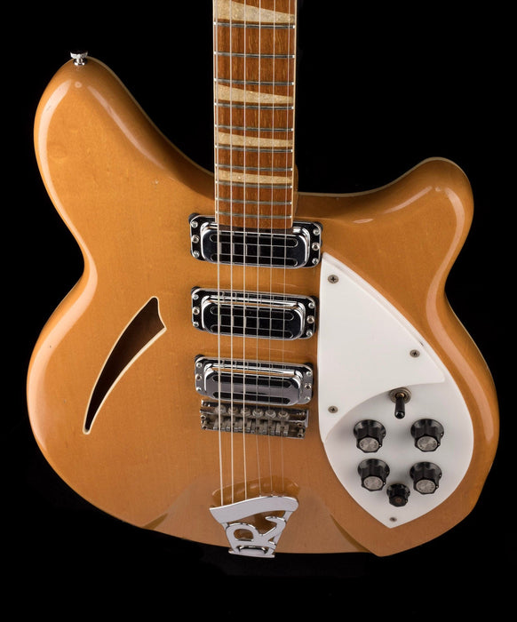 Vintage 1968 Rickenbacker 370/6 Maple Glo With New Silver Vintage-Style HSC