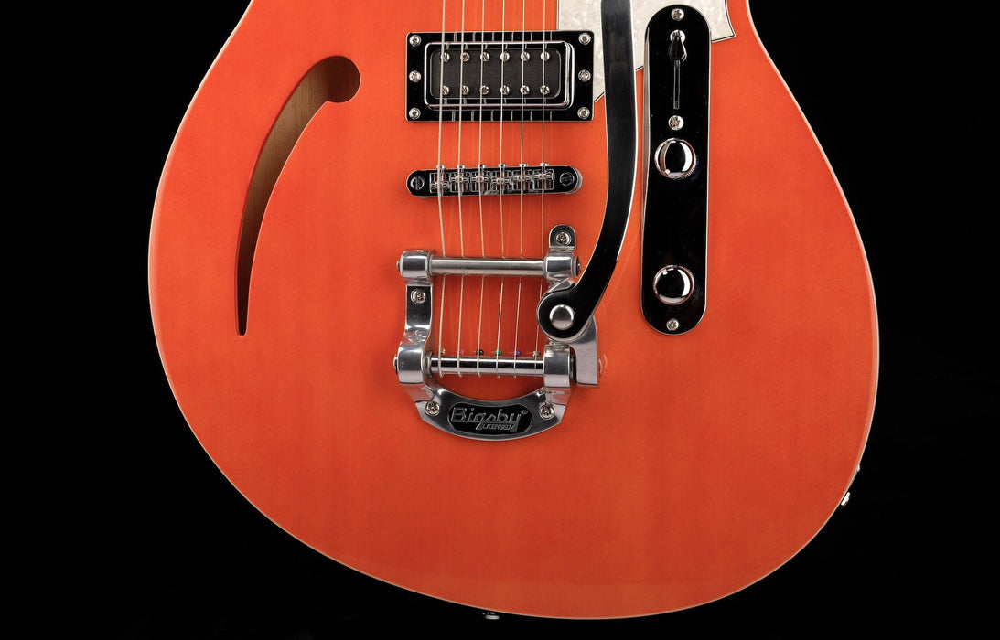 Pre Owned Reverend Club King RB Rock Orange With Bigsby With OHSC