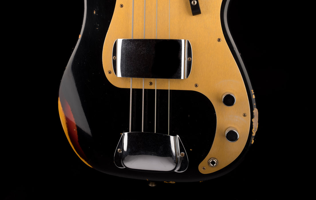 Fender Custom Shop 1958 Precision Bass Relic Aged Black over Chocolate 3-Tone Sunburst