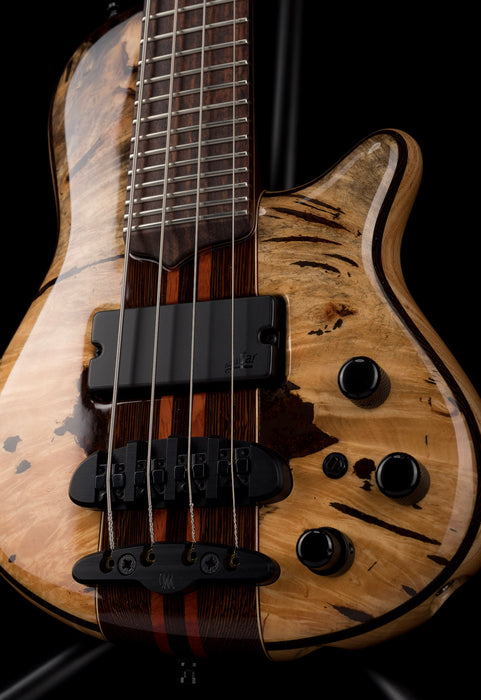 Mayones Cali4 Bass Mahogany Body Burl Maple Top Macassar Ebony Board 5pc Wenge Neck Sunburst Gloss Cali 4