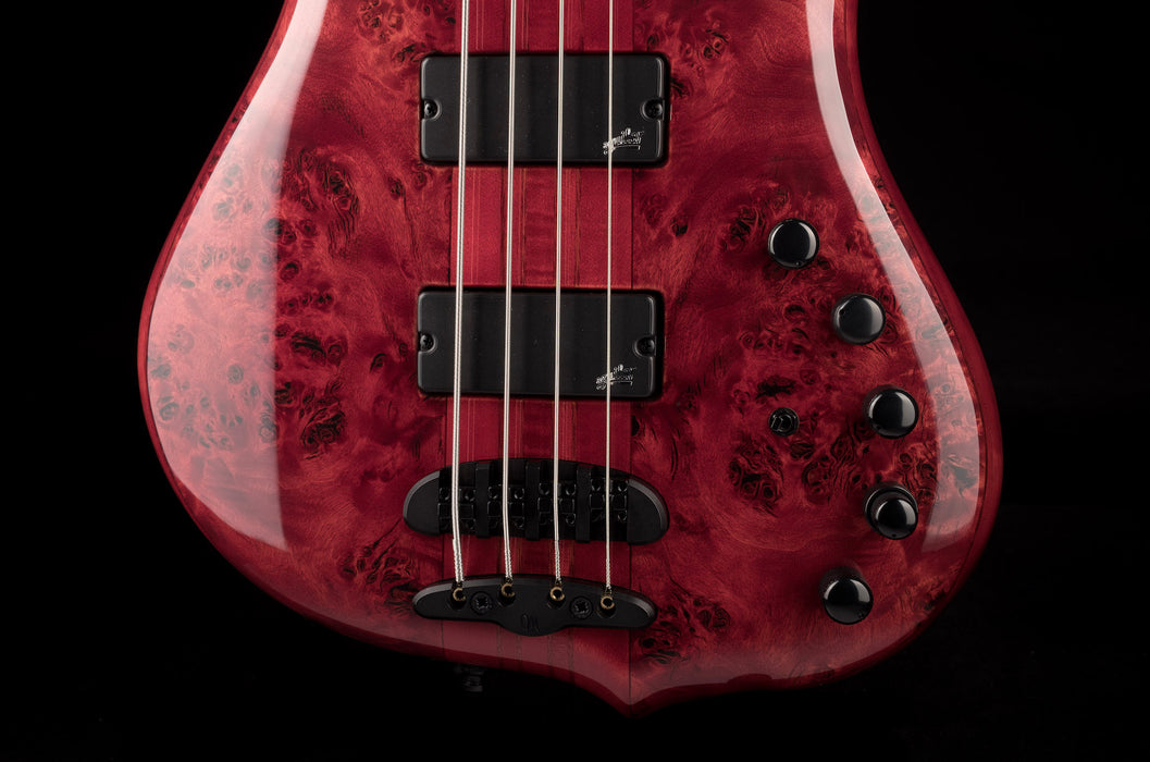 Mayones Comodous 4 String Bass Guitar Poplar Top Liquid Red Gloss Finish