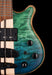 Mayones Cali4 Bass Black Limba Body 3A Quilted Maple Top Trans Blue & Green