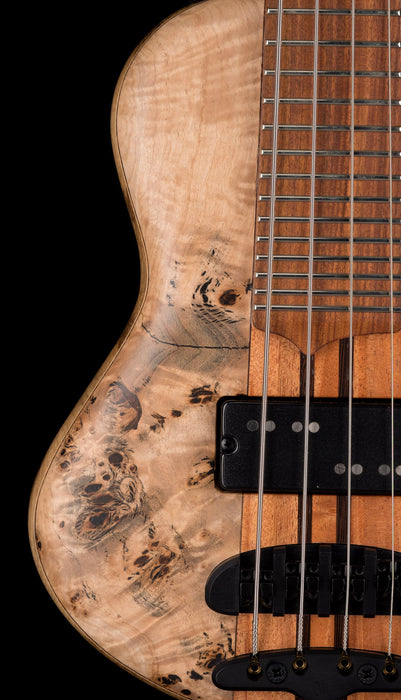 Mayones Cali4 Bass Black Limba Body 3A Poplar Top Natural Matt Finish