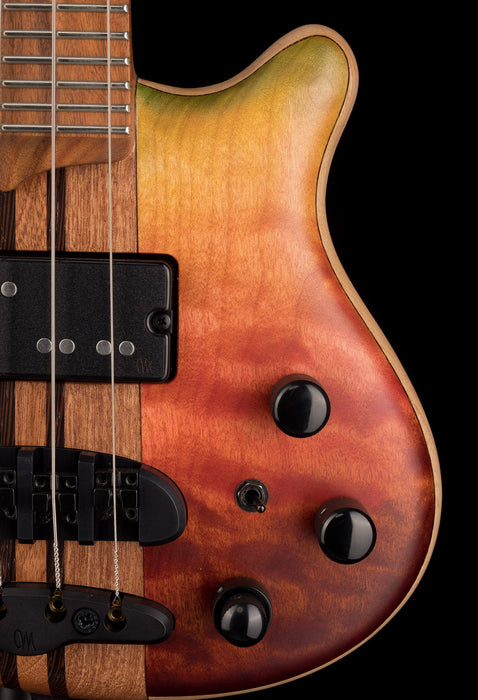 Mayones Cali4 Flame 3A Maple Top Custom Color Trans Rainbow Matt Finish with Case 