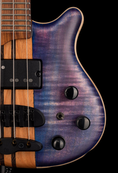 Mayones Cali4 Flame Maple Top Custom Color Trans Purple Matt Finish with Case