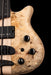 Mayones Cali4 Lined Fretless Bass Buckeye Burl Top Swamp Ash Back Ebony Board w/ Case
