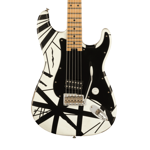 Charvel Striped Series '78 Eruption, Maple Fingerboard, White with Black Stripes Relic With Gig Bag