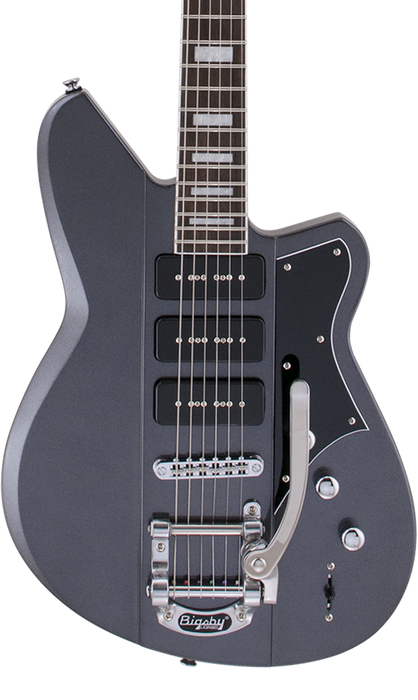 Reverend Warhawk 390 Roasted Maple Neck Electric Guitar Gunmetal