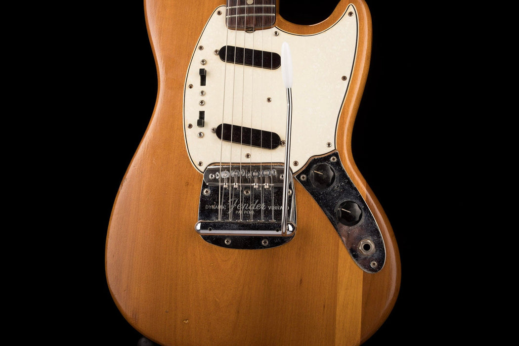 Pre Owned Vintage 1965 Fender Mustang Stripped Natural With OHSC