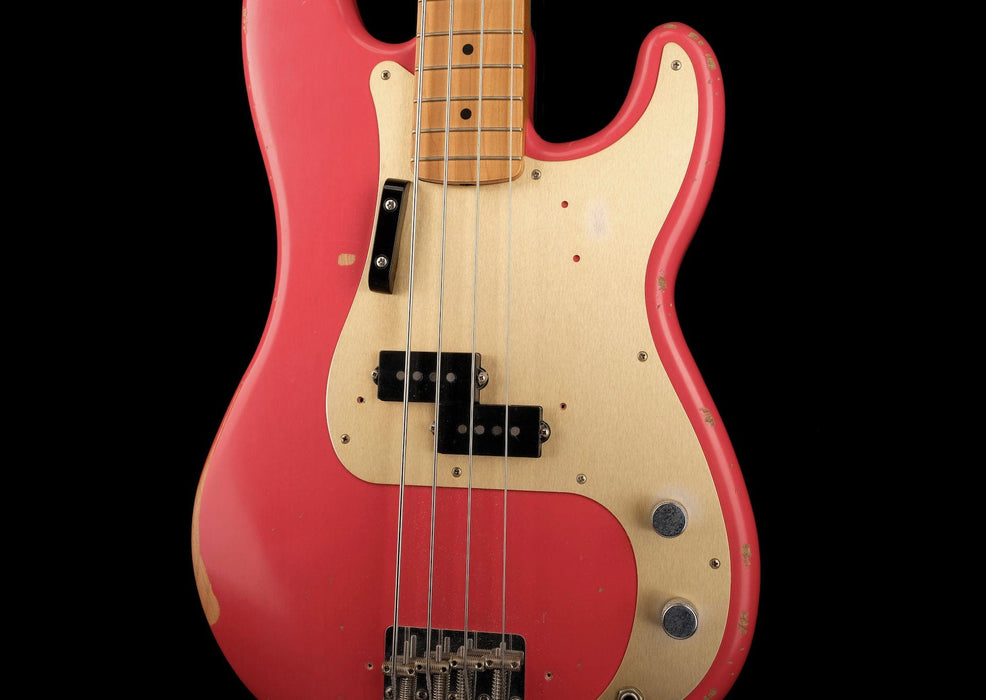 Used Fender Roadworn 50's Precision Bass Fiesta Red with Case