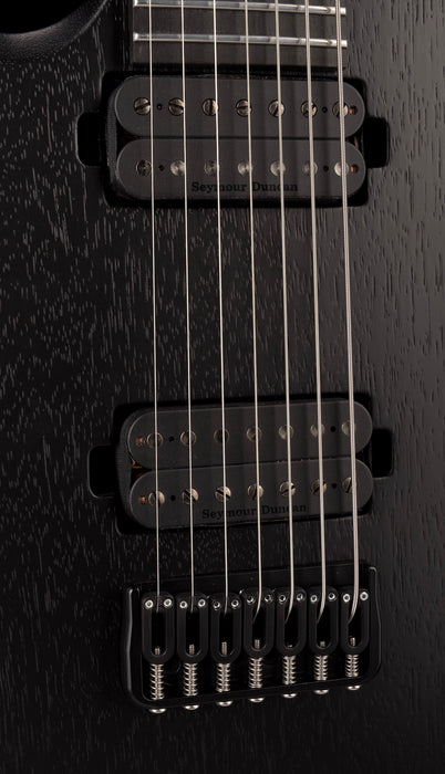 Mayones Duvette BL 7 Left Handed Black Limba Monolith Black Matte Finish