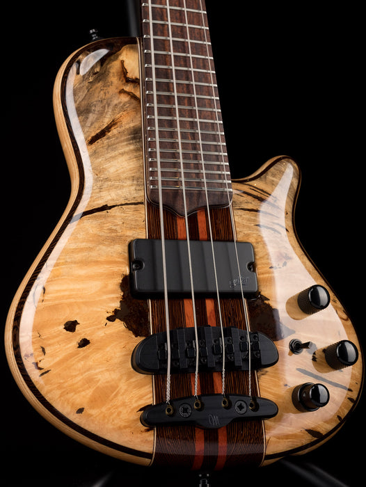 Mayones Cali4 Bass Mahogany Body Burl Maple Top Macassar Ebony Board 5pc Wenge Neck Sunburst Gloss Cali 4