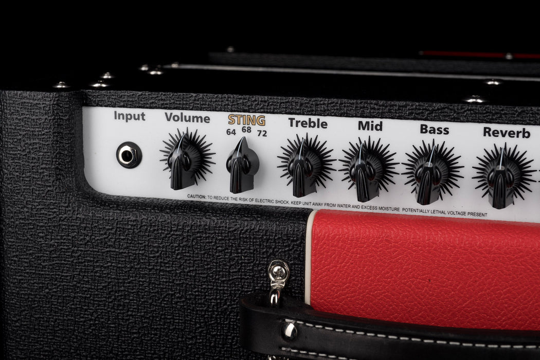 Carr 1x12 Super Bee Black with Red Stripe Tube Guitar Amp Combo