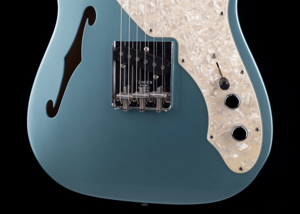Pre Owned 2005 Fender Custom Shop 1969 Telecaster Thinline Firemist Silver With OHSC