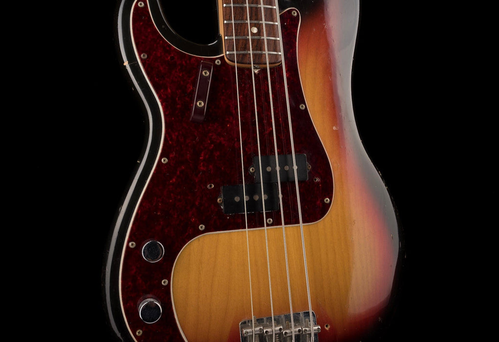 Pre Owned Vintage 1971 Fender Left-Handed Precision Bass Sunburst With OHSC - Duffy Snowhill
