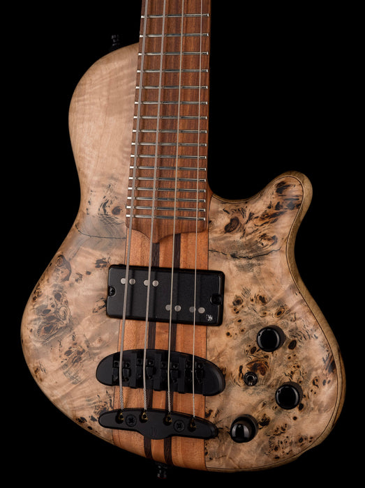 Mayones Cali4 Bass Black Limba Body 3A Poplar Top Natural Matt Finish