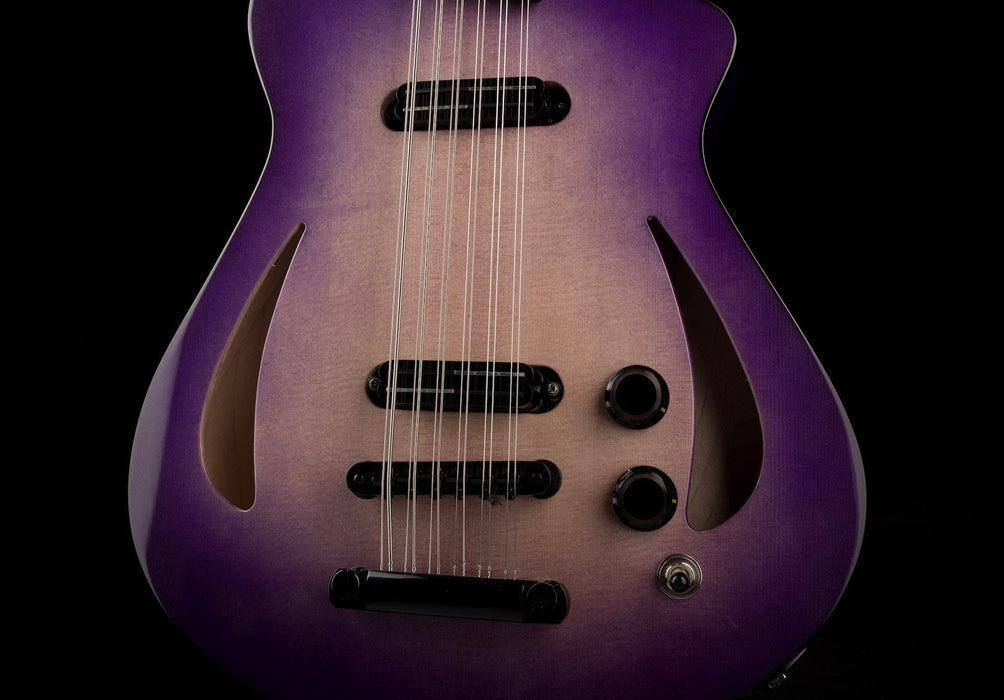 Veillette Aero Electric 12-String Baritone Custom Color Ultra Violet Purpleburst with Case